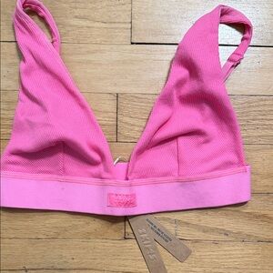 SKIMS
Cotton Rib Plunge Bralette